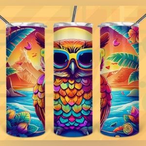 Beach Owl Tumbler